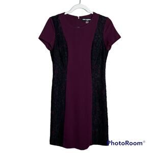 Karl Lagerfeld Paris Womans Color Block Dress With Lace Size 4